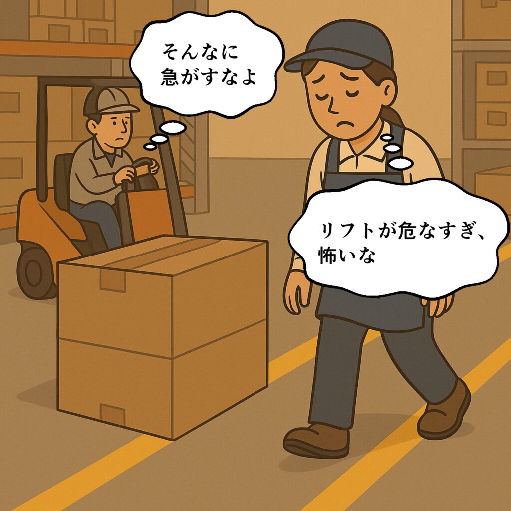 高齢の女性パート事故