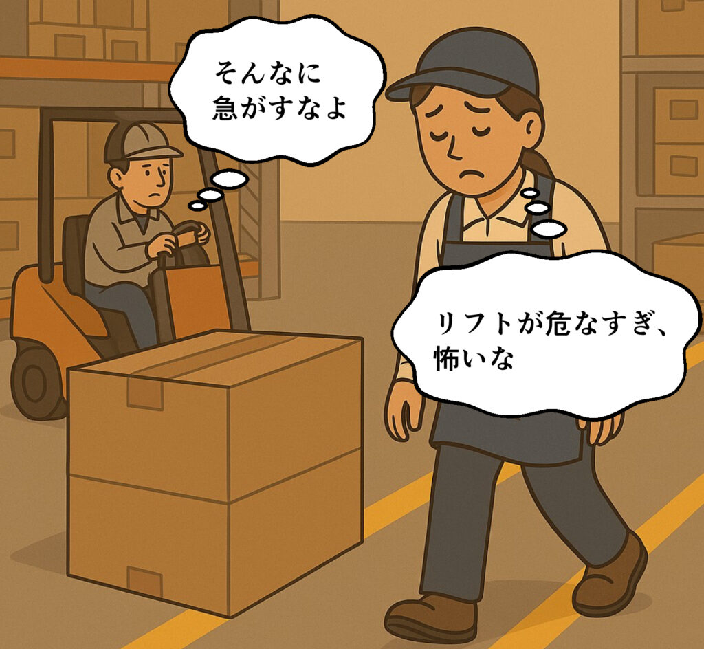 【荷役現場改善ブログ”思ってる事、感じてる事”】第4回 〜歩行帯“線だけ”では、危険を招いてしまう〜