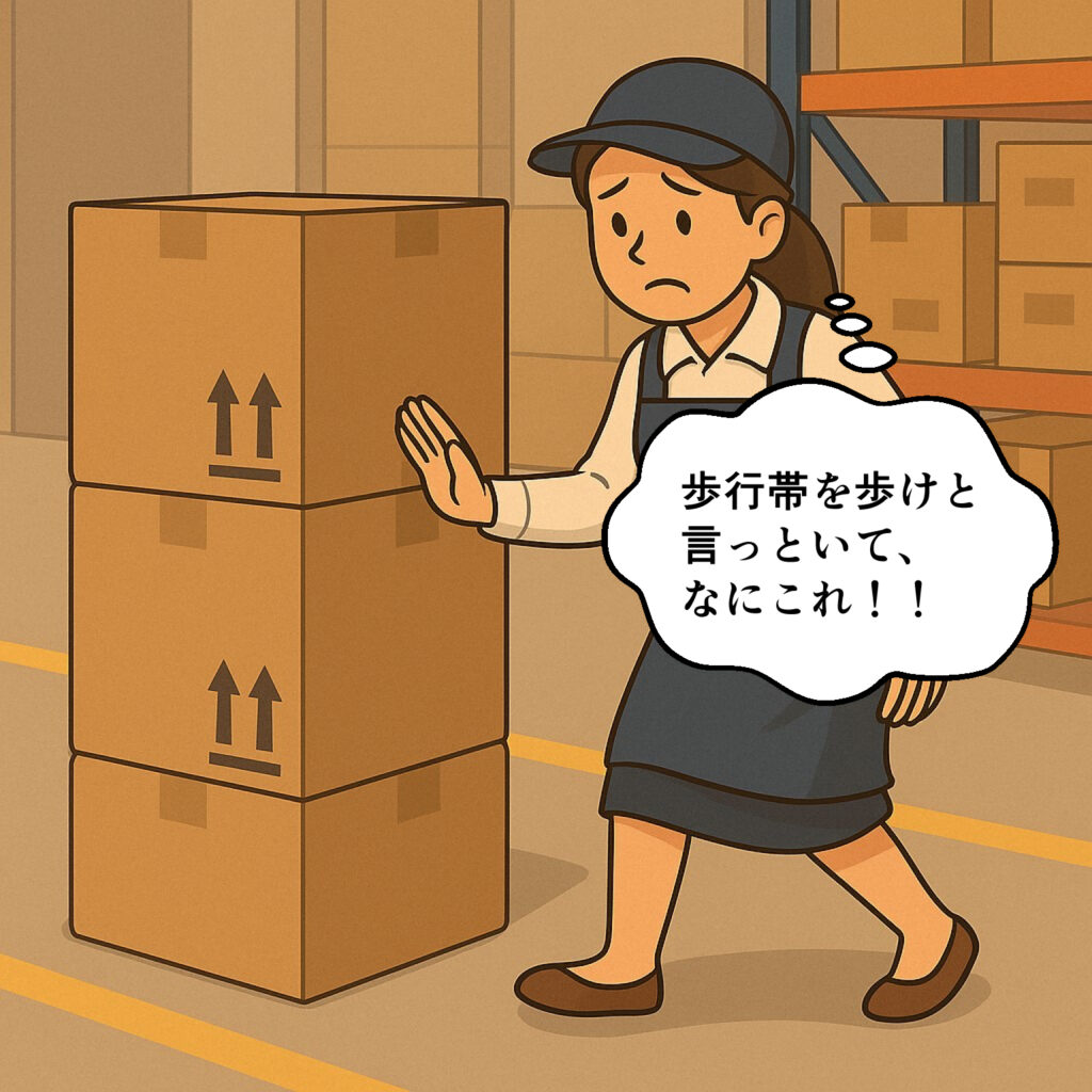 歩行帯転倒
荷物置き禁止