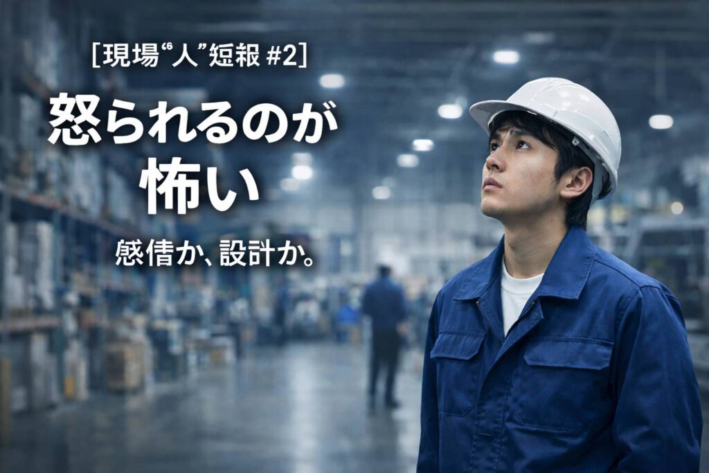 【現場”人”短報 #2】「怒られるのが怖い」という感情