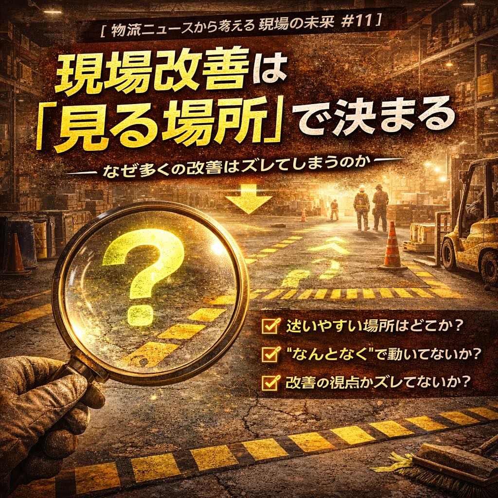 物流ニュースから考える現場の未来 #11】現場改善は「見る場所」で決まる― なぜ多くの改善はズレてしまうのか ―