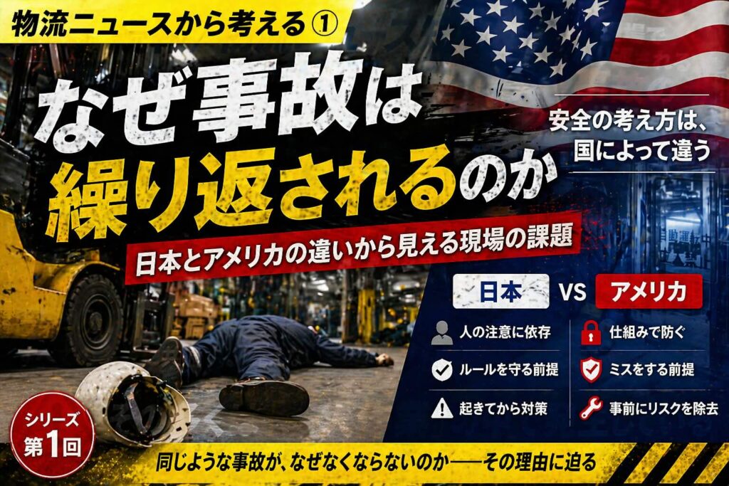【物流ニュースから考える1/3】なぜ事故は繰り返されるのか〜日本とアメリカの違いから見える現場の課題〜