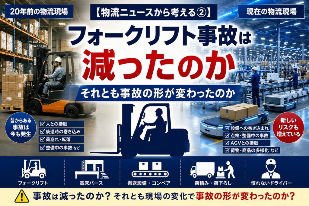 【物流ニュースから考える②】フォークリフト事故がなくならない理由〜物流現場で何が変わったのか〜