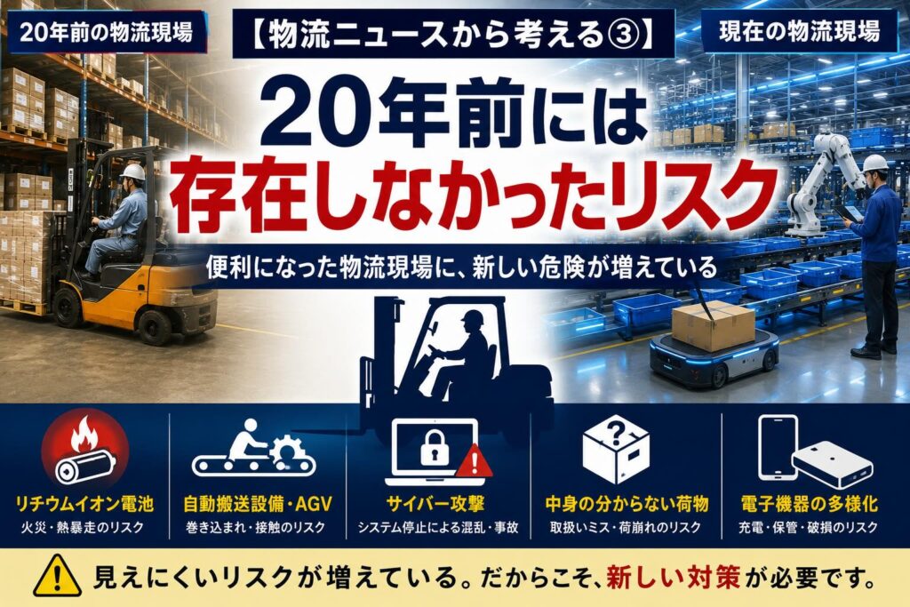 【物流ニュースから考える③】20年前には存在しなかったリスク〜便利になった物流現場に、新しい危険が増えている〜