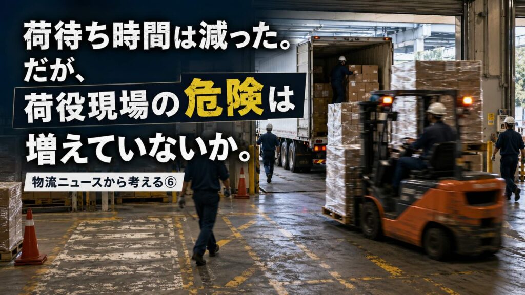 【物流ニュースから考える⑥】荷待ち時間は減った。だが、荷役現場の危険は増えていないか。