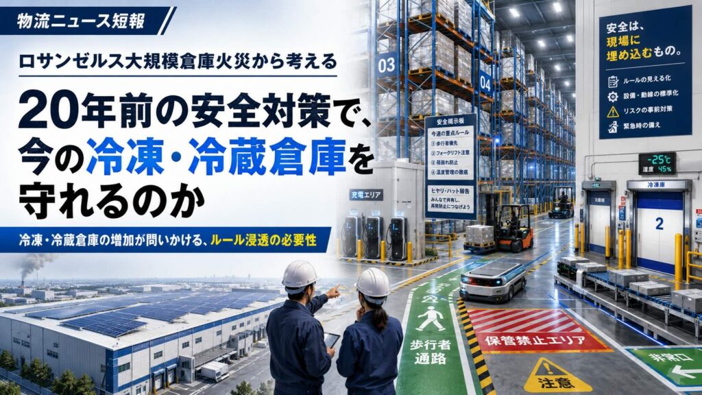 【物流ニュース短報】ロサンゼルス大規模倉庫火災から考える〜20年前の安全対策で、今の冷凍・冷蔵倉庫を守れるのか〜