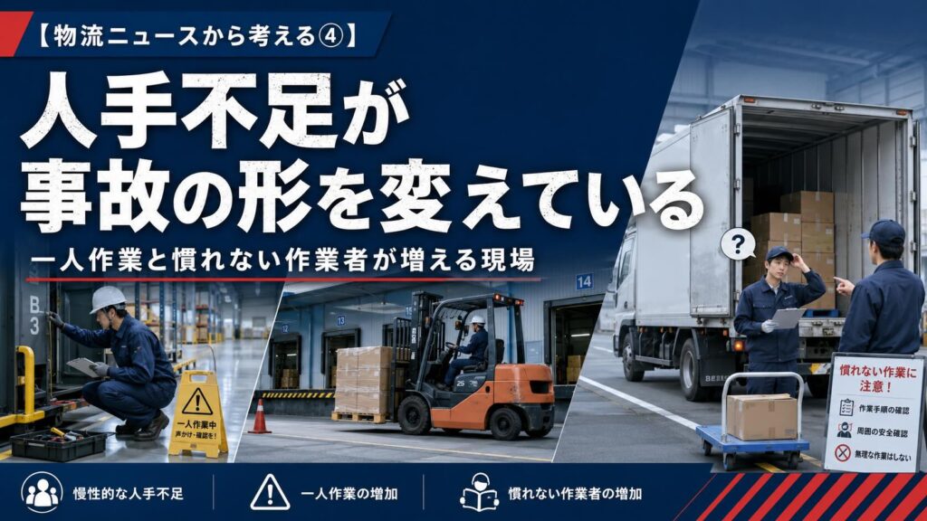 【物流ニュースから考える④】人手不足が事故の形を変えている一人作業と慣れない作業者が増える現場