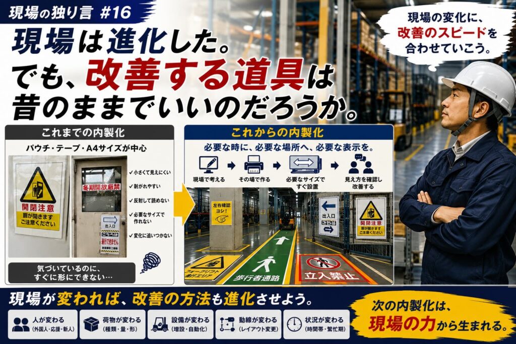 現場の独り言 #16現場は進化した。でも、改善する道具は昔のままでいいのだろうか。