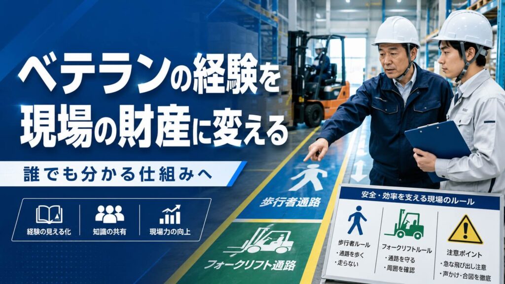 【物流ニュースから考える現場の未来 #45】現場の時間を奪わない“わかる化”⑤ベテランの経験を、現場の財産に変える“わかる化”― 頭の中にある危険予知を、誰でも分かる仕組みにする ―