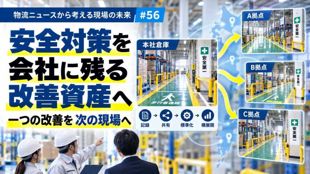 【物流ニュースから考える現場の未来 #56】安全対策を、会社に残る改善資産に変える〜一つの現場改善を、横展開できる仕組みにする 〜