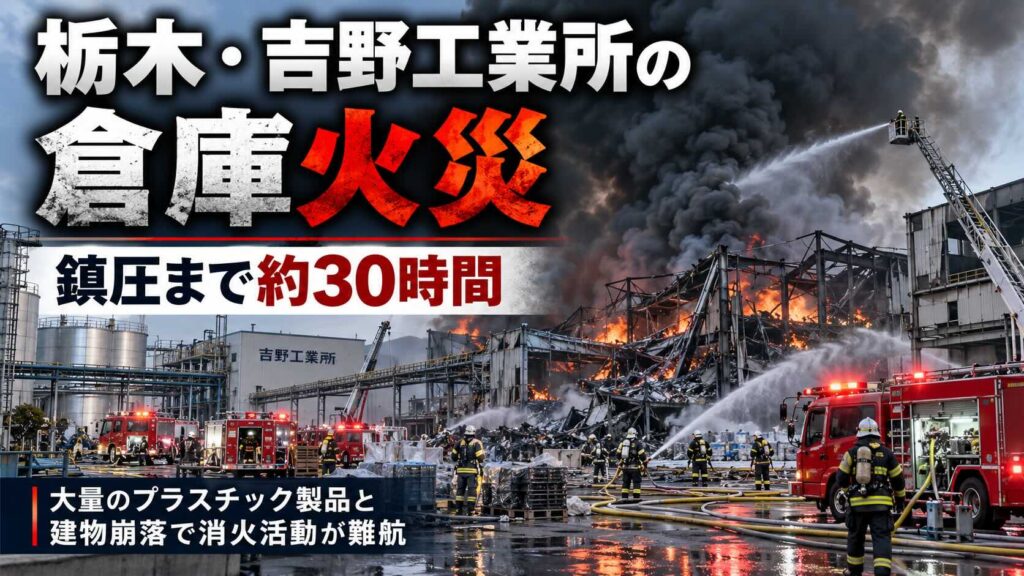 【物流ニュース短報・第2報】吉野工業所の倉庫火災、発生から約9日後に鎮火